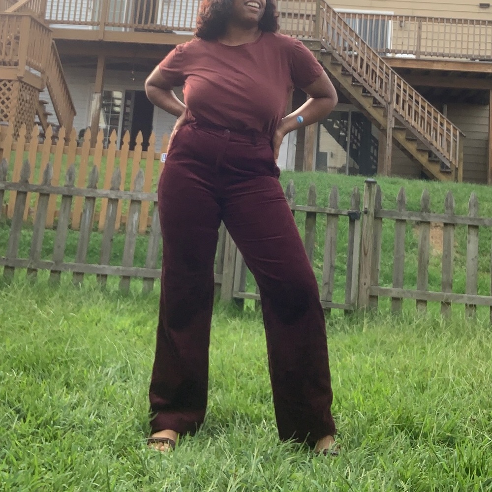 H&M Trend Wide-leg Corduroy Pants
